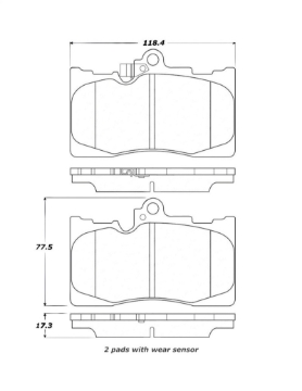 Picture of Street Brake Pads with Shims and Hardware