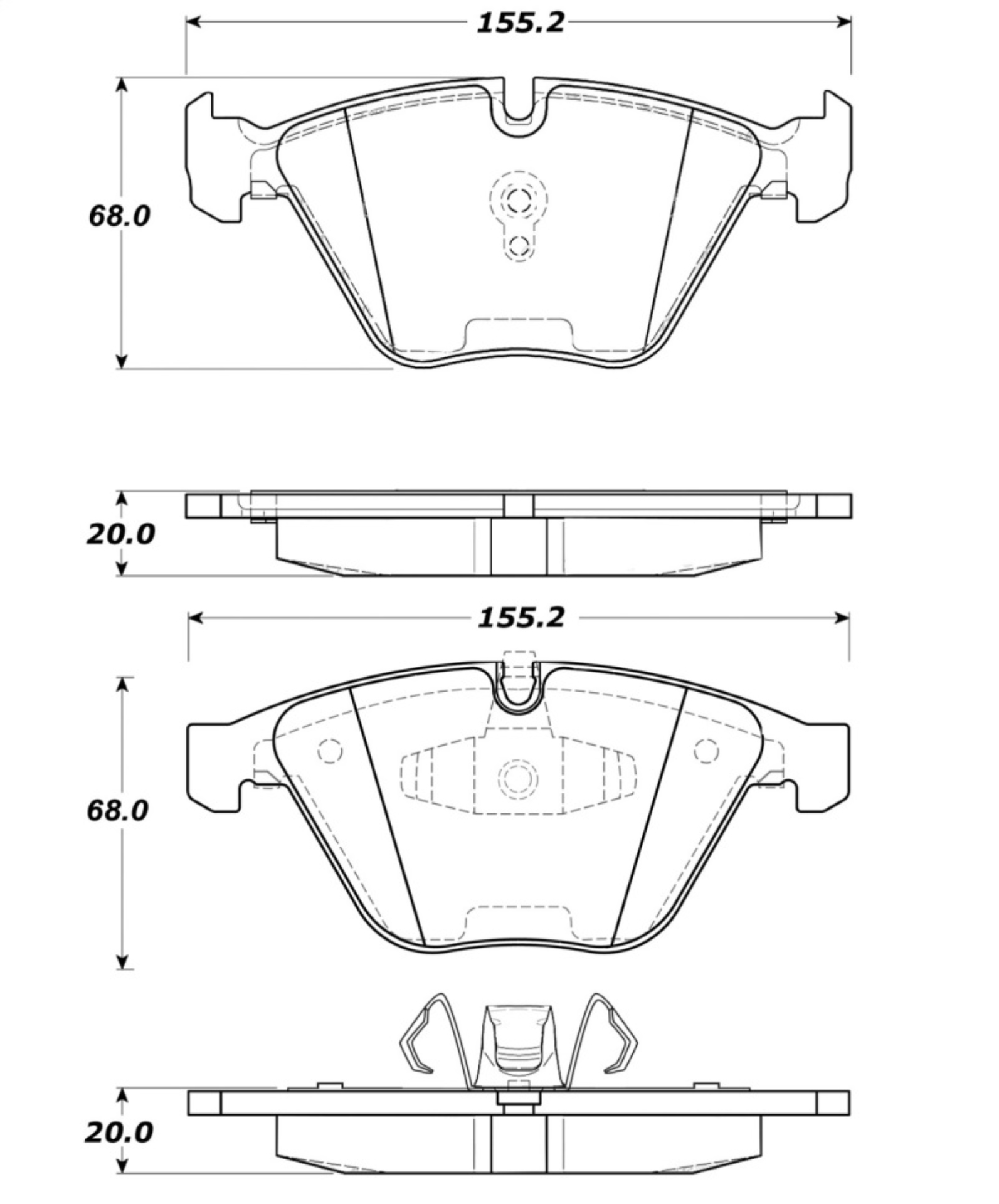 Picture of Street Brake Pads with Shims and Hardware