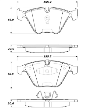 Picture of Street Brake Pads with Shims and Hardware