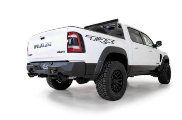 Picture of Addictive Desert Designs 2021 Dodge RAM 1500 TRX Stealth Fighter Rear Bumper - Hammer Black