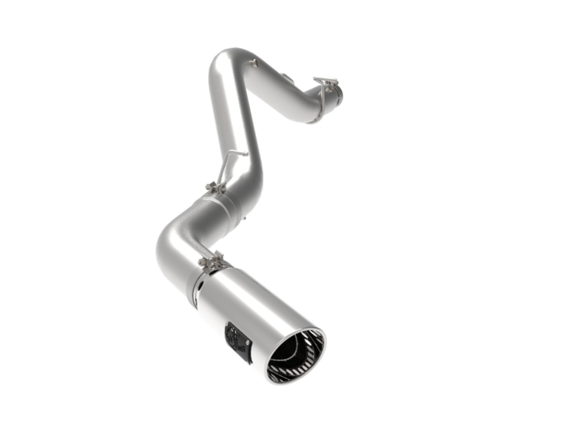 Picture of aFe Large Bore-HD 5 IN 409 SS DPF-Back Exhaust System w/Polished Tip 20-23 GM Truck V8-6.6L