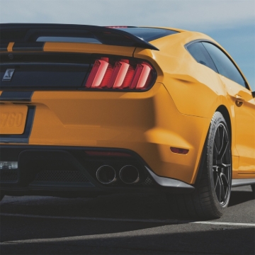 Picture of Ford Racing 15-23 Mustang Coupe Gloss Black Rear Spoiler w/Gurney Flap