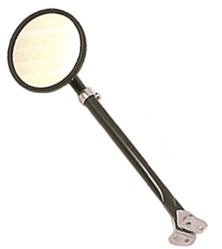 Picture of Omix Round Mirror w/ Arm & Bracket Black- 41-64 Willys