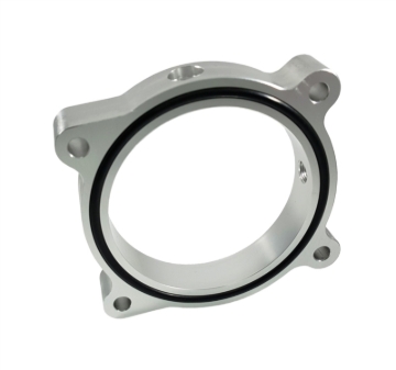 Picture of Torque Solution Throttle Body Spacer (Silver): Ford Mustang GT 5.0L 2011-2016