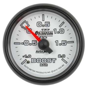 Picture of Autometer Phantom II Gauge Vac/Boost 2 1/16in -1 - +2 Bar Mechanical Phantom II