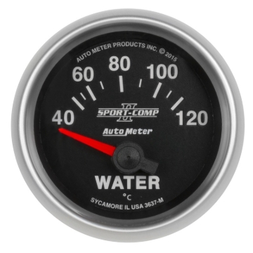 Picture of Autometer Sport-Comp II Gauge Water Temp 2 1/16in 40-120c Electric Sport-Comp II