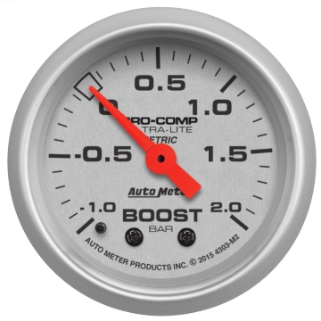 Picture of Autometer Ultra-Lite Gauge Vac/Boost 2 1/16in -1 - +2 Bar Mechanical Ultra-Lite