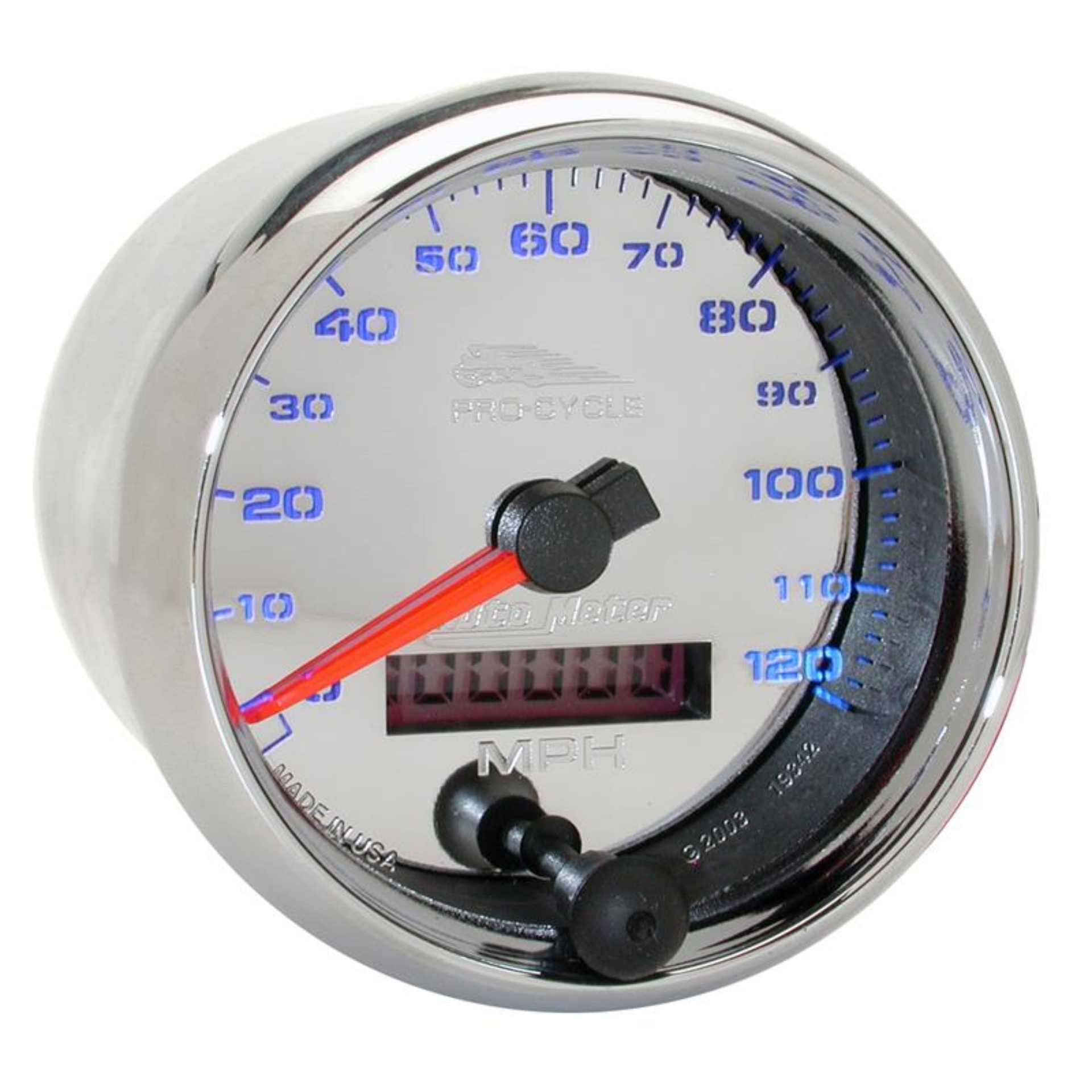 Picture of Autometer Pro-Cycle Gauge Speedo 2 5/8in 120 Mph Elec Chrome