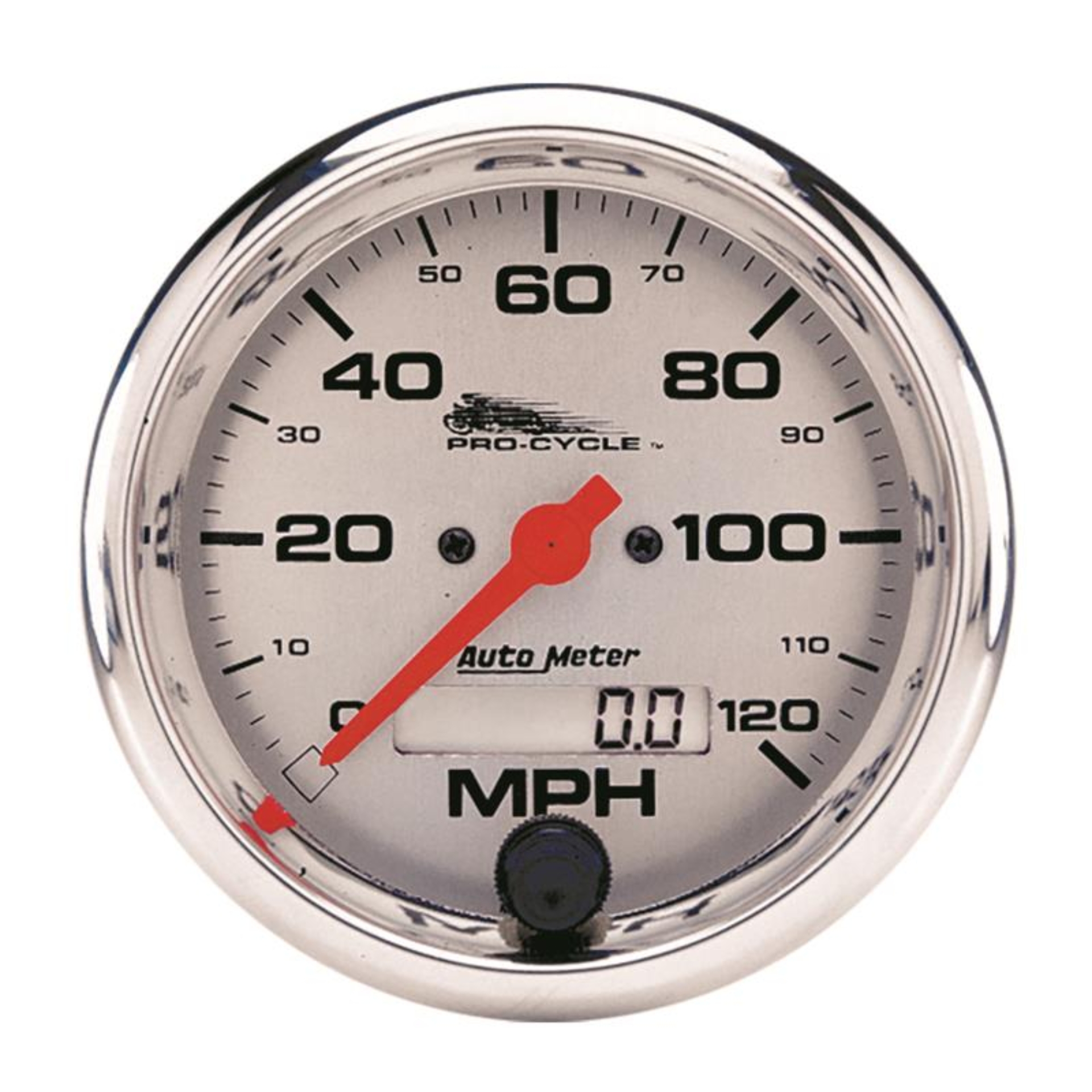Picture of Autometer Pro-Cycle Gauge Speedo 3 3/4in 120 Mph Elec Silver
