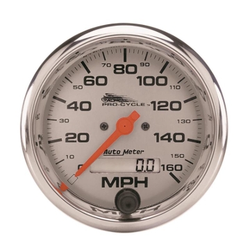 Picture of Autometer Pro-Cycle Gauge Speedo 3 3/4in 160 Mph Elec Silver