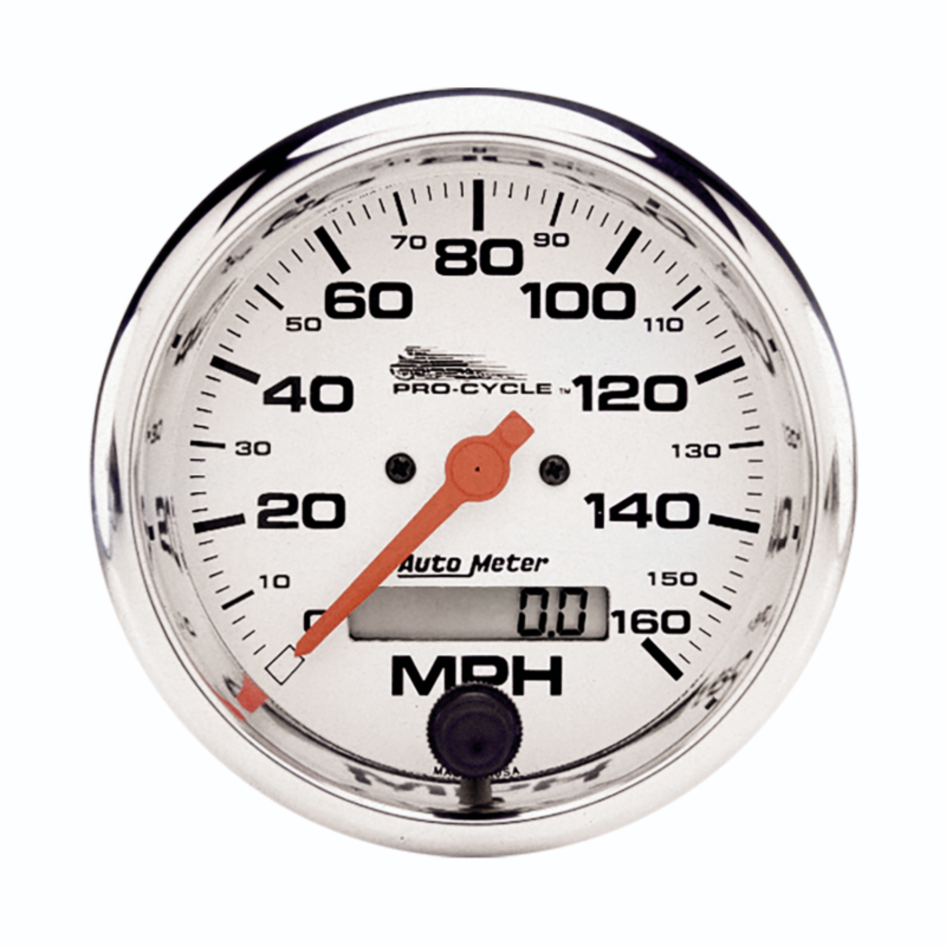 Picture of Autometer Pro-Cycle Gauge Speedo 3 3/4in 160 Mph Elec White