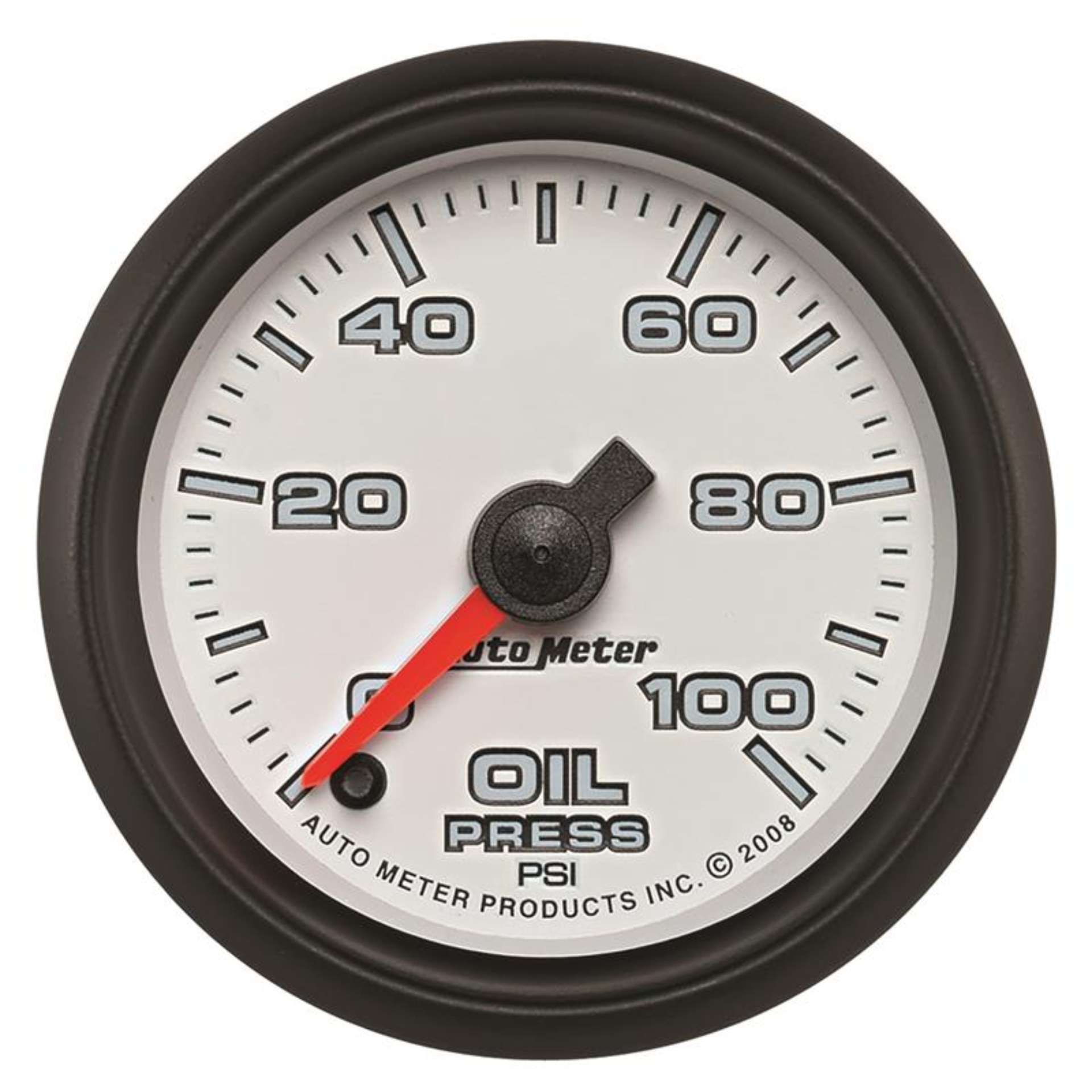 Picture of Autometer Pro-Cycle Gauge Oil Pressure 2 1/16in 100psi Digital Stepper Motor White