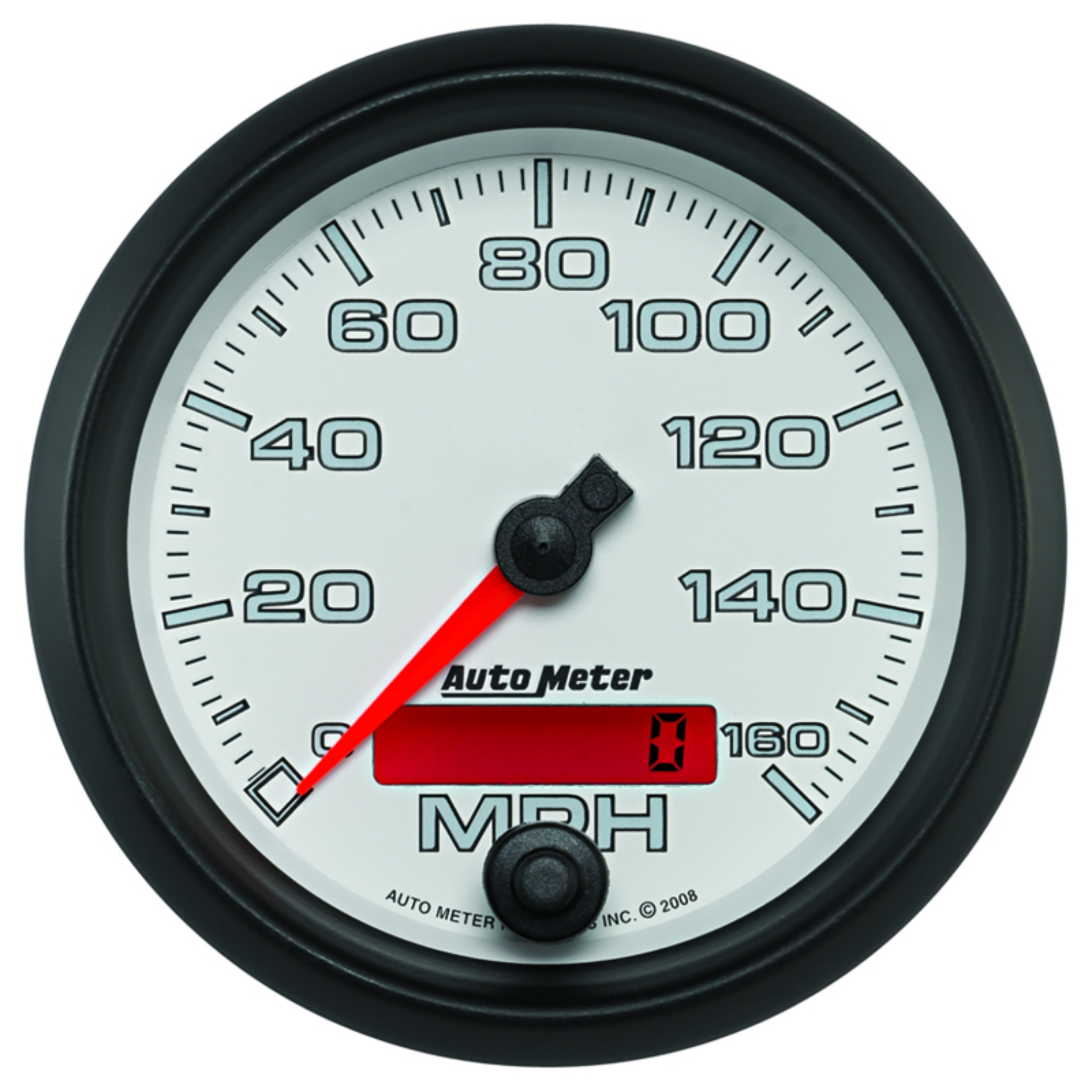 Picture of Autometer Pro-Cycle Gauge Speedometer 3 3/8in 160Mph Elec. Programmable White