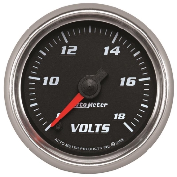 Picture of Autometer Pro-Cycle Gauge Voltmeter 2 1/16in 18V Digital Stepper Motor Black