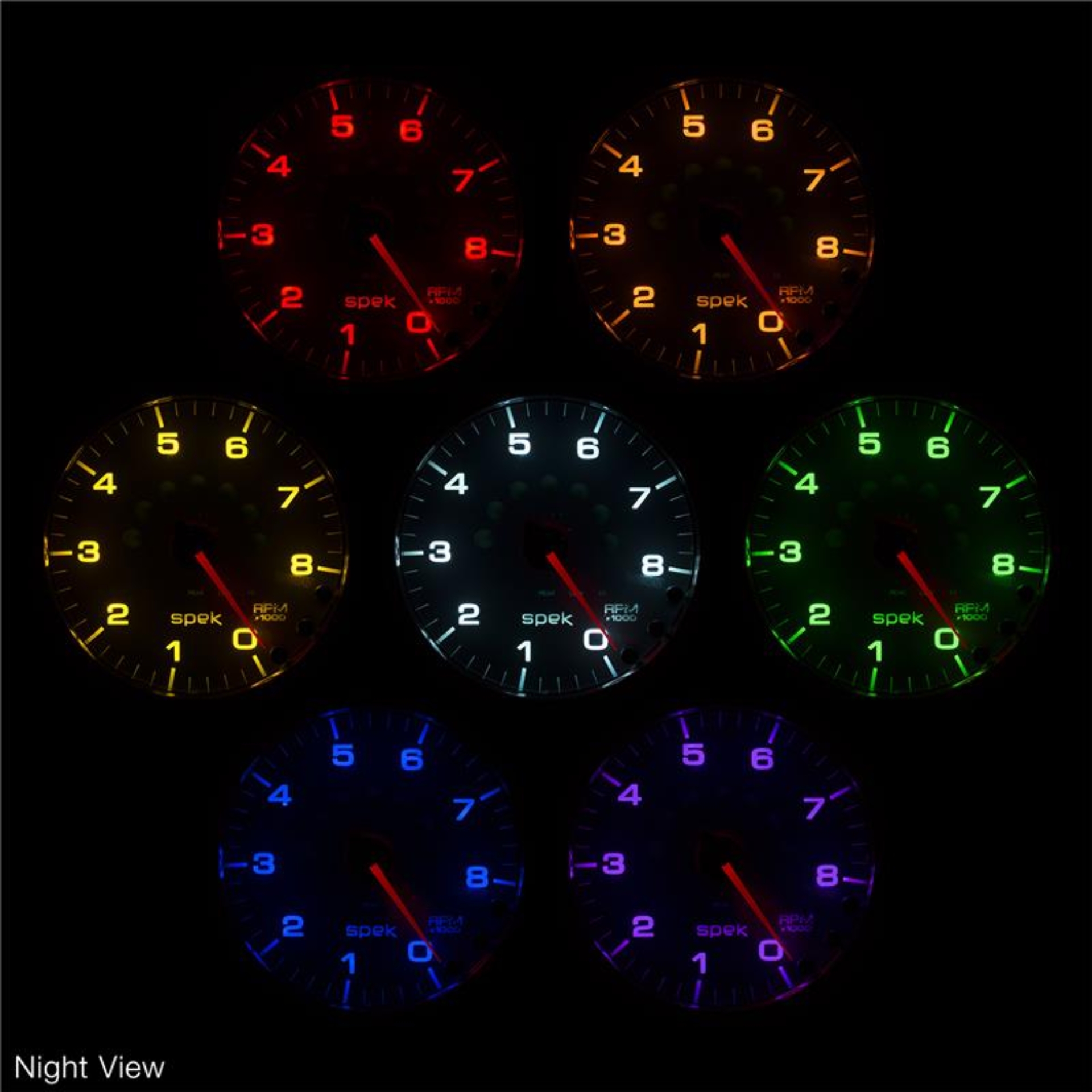 Picture of Autometer Spek-Pro Gauge Speedometer 5in 180 Mph Elec. Programmable White/Black