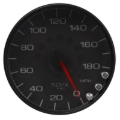 Picture of Autometer Spek-Pro Gauge Speedometer 5in 180 Mph Elec. Programmable Black/Black