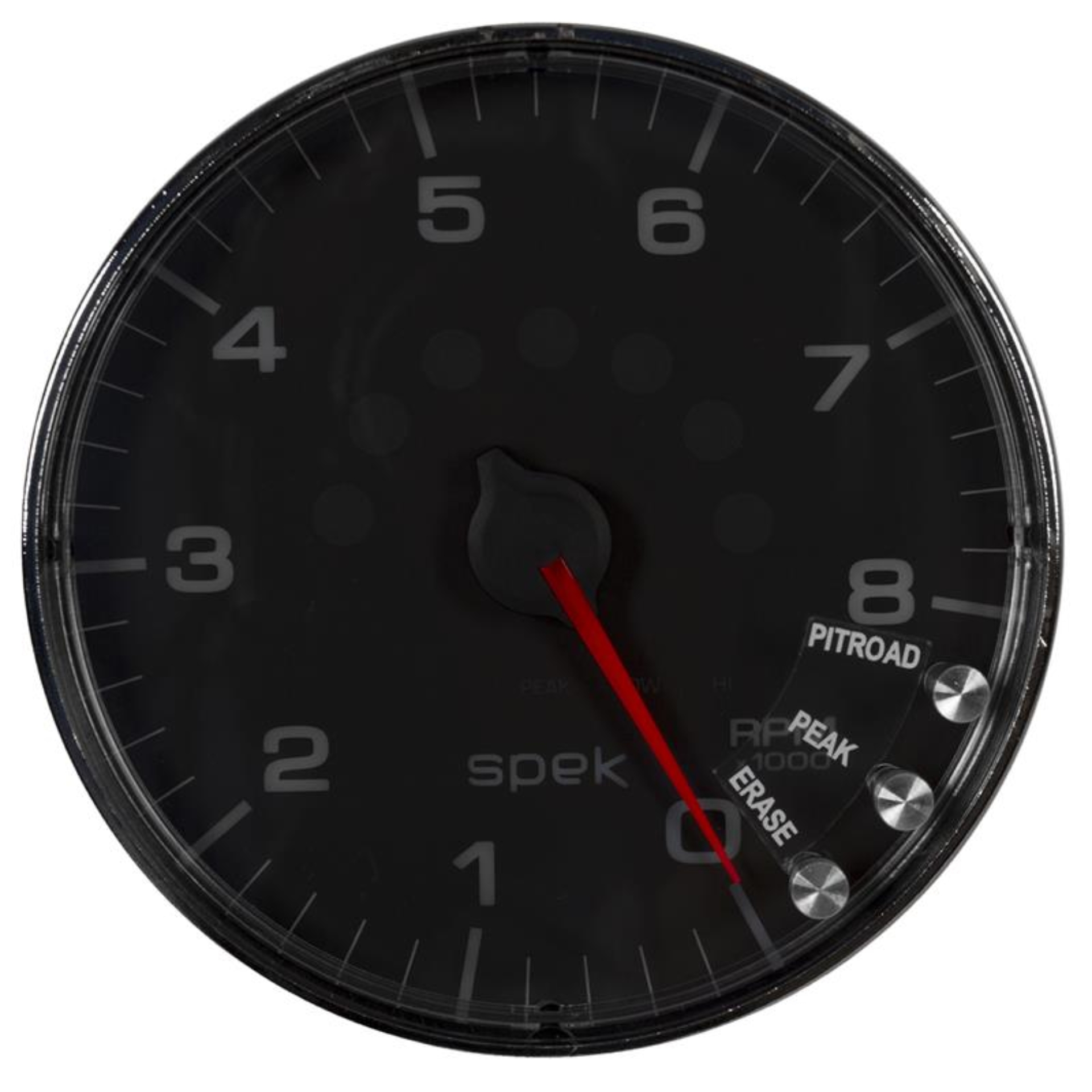Picture of Autometer Spek-Pro Gauge Tachometer 5in 8K Rpm W/Shift Light & Peak Mem Black/Chrome