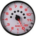 Picture of Autometer Spek-Pro Gauge Tachometer 5in 11K Rpm W/Shift Light & Peak Mem White/Black