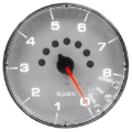 Picture of Autometer Spek-Pro Gauge Tachometer 5in 8K Rpm W/Shift Light & Peak Mem Silver/Chrome