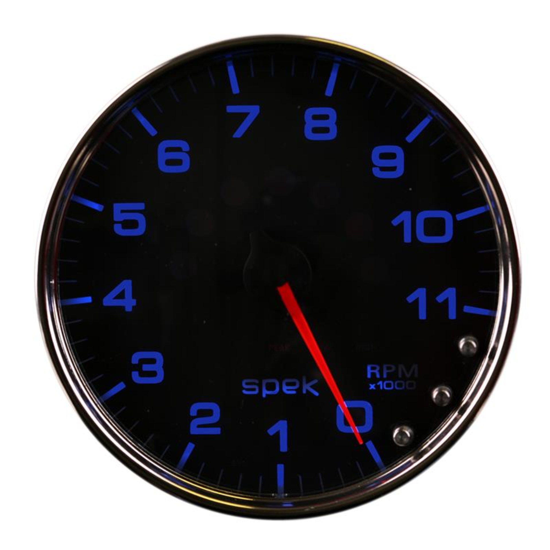 Picture of Autometer Spek-Pro Gauge Tachometer 5in 11K Rpm W/Shift Light & Peak Mem Black/Chrome