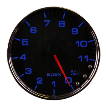 Picture of Autometer Spek-Pro Gauge Tachometer 5in 11K Rpm W/Shift Light & Peak Mem Black/Chrome