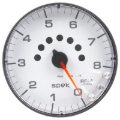 Picture of Autometer Spek-Pro Gauge Tachometer 5in 8K Rpm W/Shift Light & Peak Mem White/Black