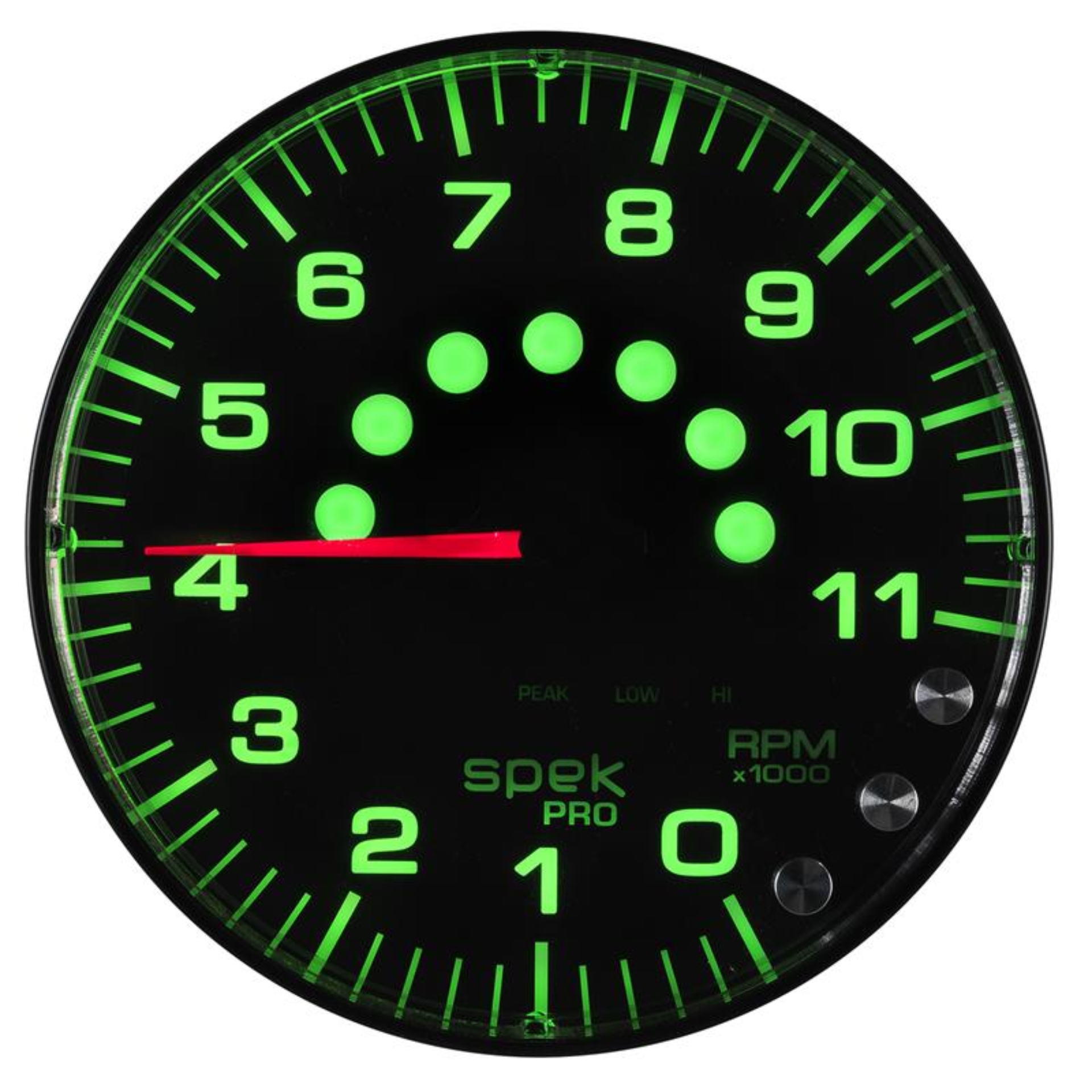Picture of Autometer Spek-Pro Gauge Tachometer 5in 11K Rpm W/Shift Light & Peak Mem Black/Black