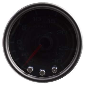 Picture of Autometer Spek-Pro Gauge Vac/Boost 2 1/16in 30Inhg-30psi Stepper Motor Peak & Warn Black/Smoke/Black
