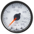 Picture of Autometer Spek-Pro Gauge Boost 2 1/16in 35psi Stepper Motor W/Peak & Warn White/Black
