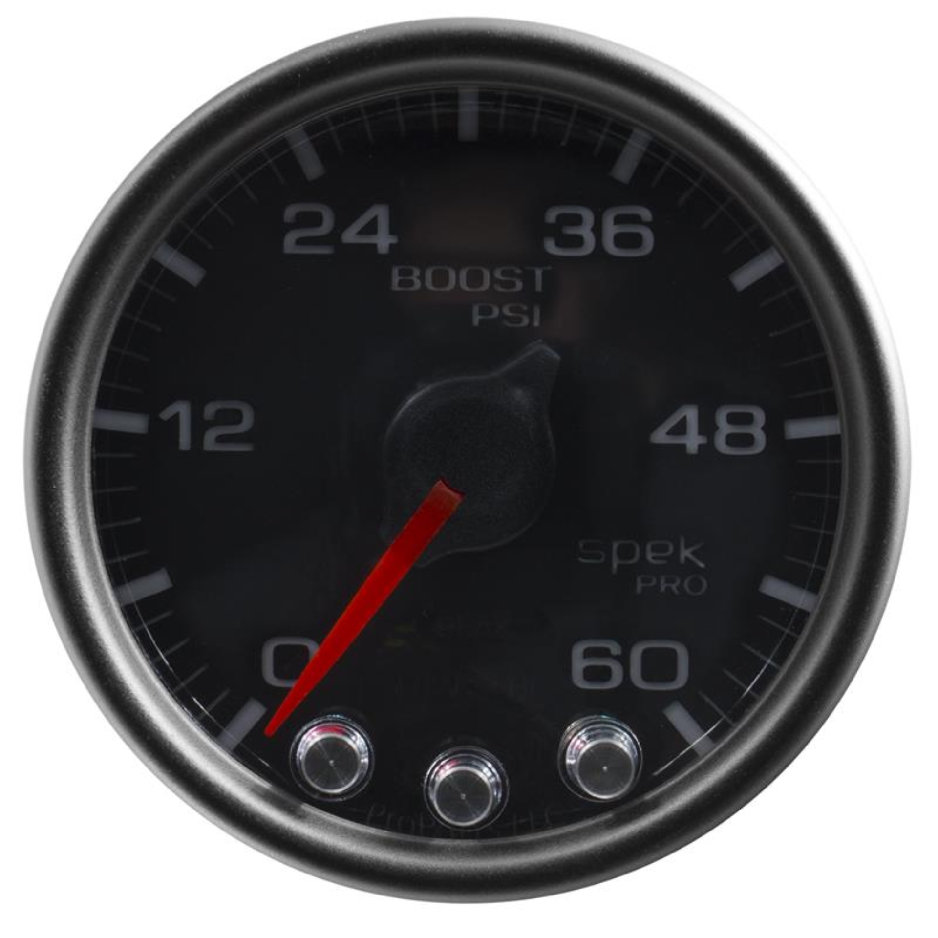 Picture of Autometer Spek-Pro Gauge Boost 2 1/16in 60psi Stepper Motor W/Peak & Warn Blk/Black
