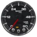 Picture of Autometer Spek-Pro Gauge Boost 2 1/16in 60psi Stepper Motor W/Peak & Warn Blk/Chrm