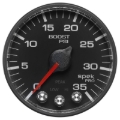 Picture of Autometer Spek-Pro Gauge Boost 2 1/16in 35psi Stepper Motor W/Peak & Warn Black/Black