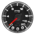 Picture of Autometer Spek-Pro Gauge Pyro. (Egt) 2 1/16in 2000f Stepper Motor W/Peak & Warn Blk/Chrm