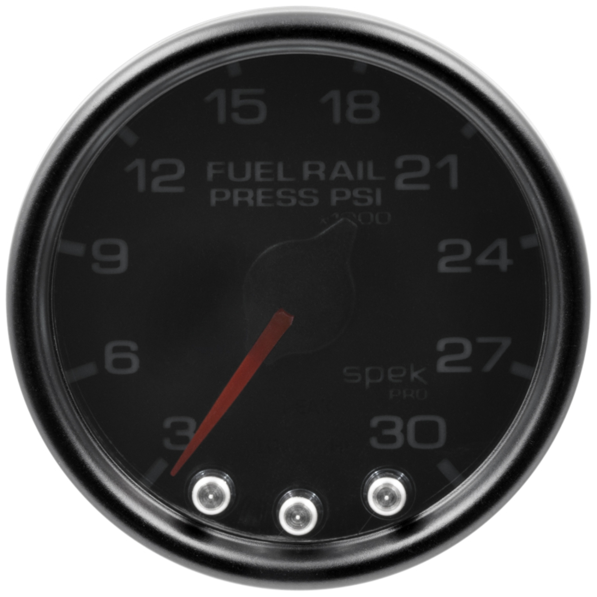 Picture of Autometer Spek-Pro Gauge Rail Press 2 1/16in 30Kpsi Stepper Motor W/Peak & Warn Blk/Smoke/Blk