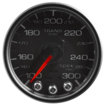 Picture of Autometer Spek-Pro Gauge Trans Temp 2 1/16in 300f Stepper Motor W/Peak & Warn Blk/Blk
