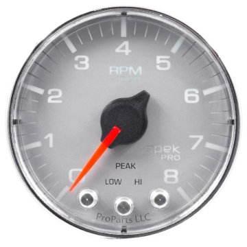 Picture of Autometer Spek-Pro Gauge Voltmeter 2 1/16in 16V Stepper Motor W/Peak & Warn Slvr/Chrm