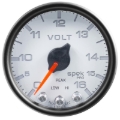 Picture of Autometer Spek-Pro Gauge Voltmeter 2 1/16in 16V Stepper Motor W/Peak & Warn Wht/Blk