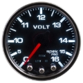 Picture of Autometer Spek-Pro Gauge Voltmeter 2 1/16in 16V Stepper Motor W/Peak & Warn Blk/Smoke/Blk