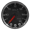 Picture of Autometer Spek-Pro Gauge Voltmeter 2 1/16in 16V Stepper Motor W/Peak & Warn Blk/Chrm