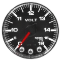 Picture of Autometer Spek-Pro Gauge Voltmeter 2 1/16in 16V Stepper Motor W/Peak & Warn Blk/Chrm