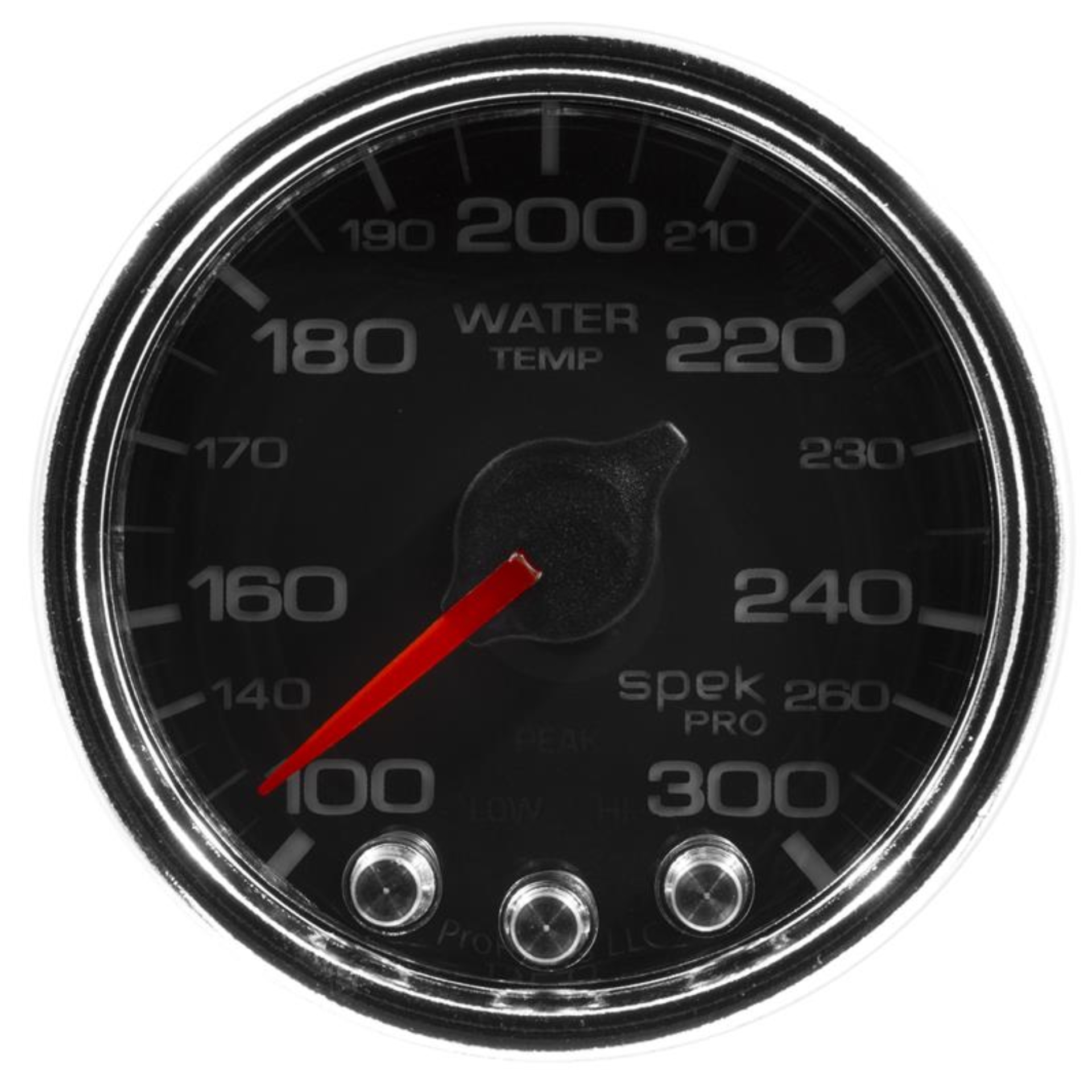 Picture of Autometer Spek-Pro Gauge Water Temp 2 1/16in 300f Stepper Motor W/Peak & Warn Blk/Chrm