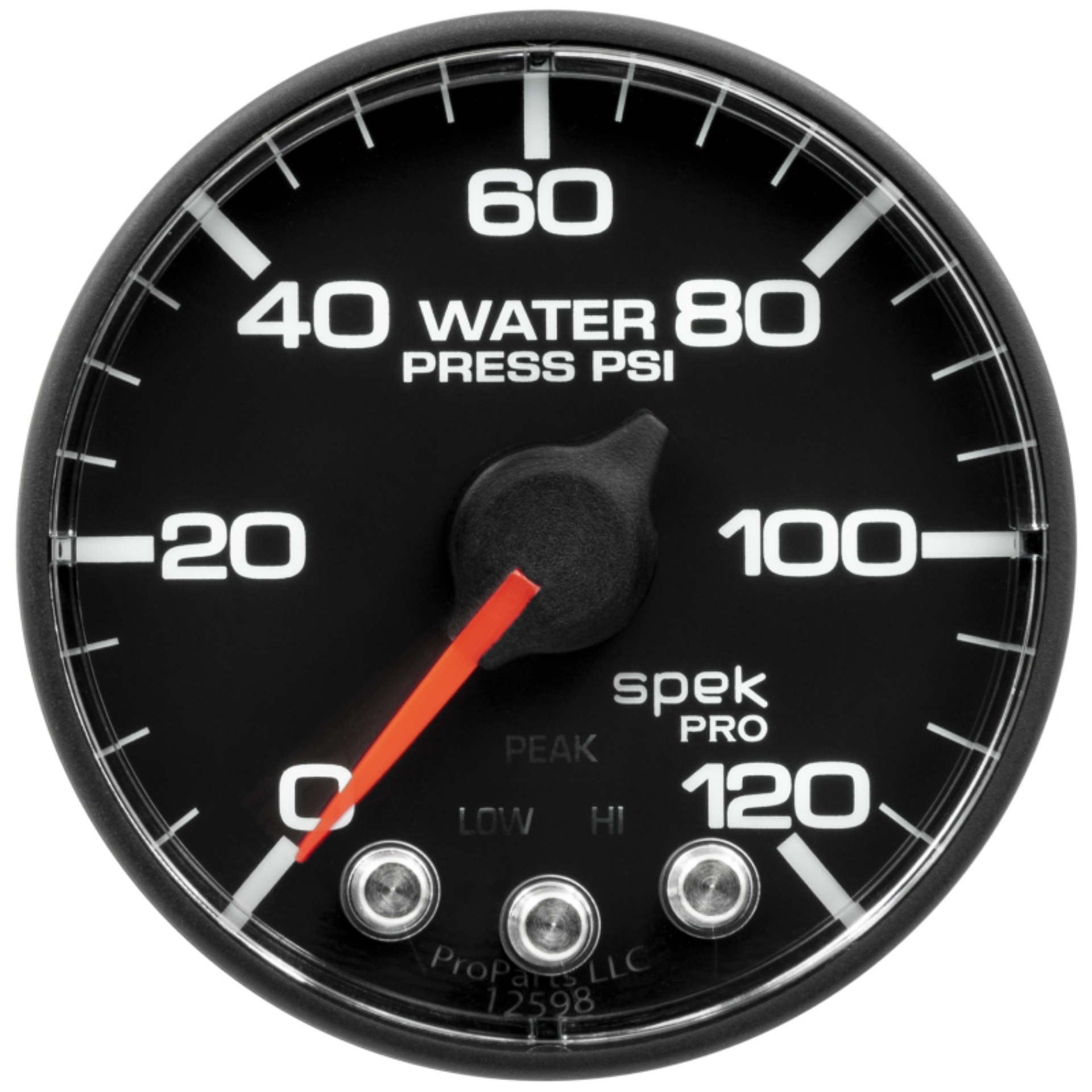 Picture of Autometer Spek-Pro Gauge Water Press 2 1/16in 120psi Stepper Motor W/ Peak & Warn