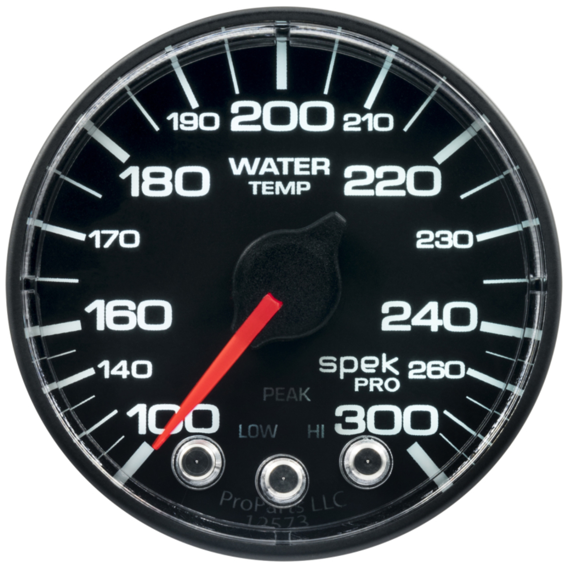 Picture of Autometer Spek-Pro Gauge Water Temp 2 1/16in 300f Stepper Motor W/Peak & Warn Blk/Blk