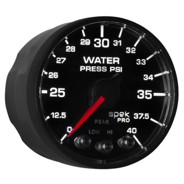 Picture of Autometer Spek-Pro - Nascar 2-1/16in Water Press 0- 40 psi Bfb