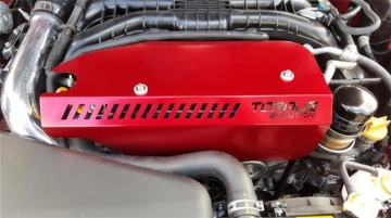 Picture of Torque Solution Engine Pulley Cover 2015+ Subaru WRX/2014+ Forester XT - Red