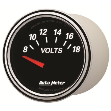 Picture of Autometer Designer Black II 52mm 18V Voltmeter Gauge
