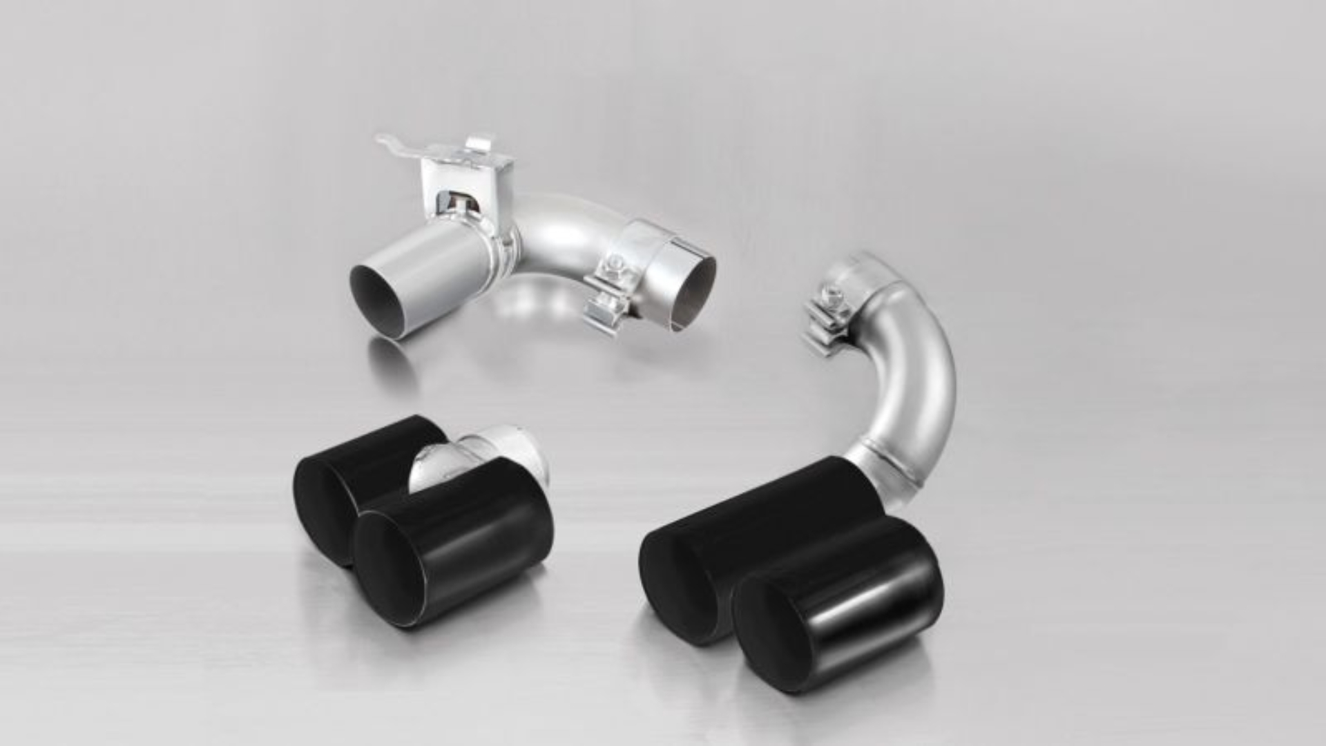 Picture of Remus Stainless Steel Tail Pipe Set - 4 Pipes Black Chrome 76mm Straight Cut