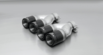 Picture of Remus 2006 Peugeot 207 1.4L/1.6L 84mm Black Chrome Straight w/Carbon Insert Tail Pipe Set (Pair)