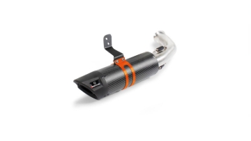 Picture of Remus 2018 KTM 125 Duke 11kW (Euro 4) Sport Flow Carbon Slip On w/Orange Clamp
