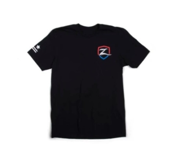 Picture of Zone Offroad Black Premium Cotton T-Shirt w/ Patriotic Zone Logos - 2XL